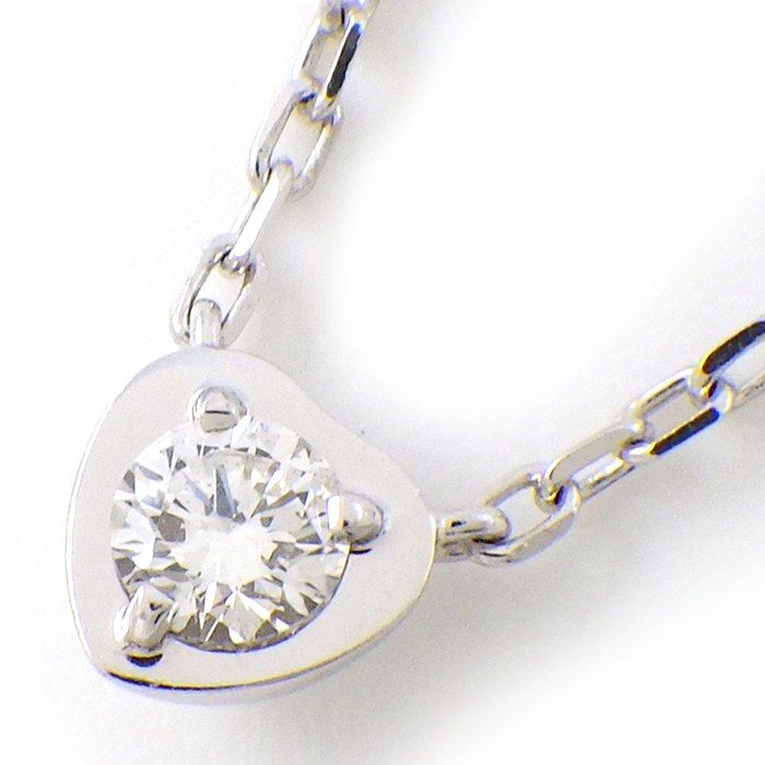 カルティエ Cartier ネックレス ダムール ハート ディアマン レジェ B7059300 1ポイント ダイヤモンド K18WG 【箱・保付き】 【中古】