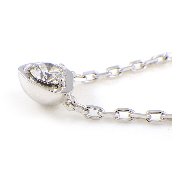 カルティエ Cartier ネックレス ダムール ハート ディアマン レジェ B7059300 1ポイント ダイヤモンド K18WG 【箱・保付き】 【中古】