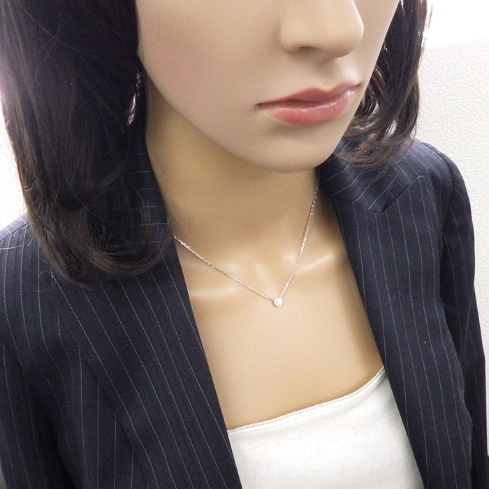 カルティエ Cartier ネックレス ダムール ハート ディアマン レジェ B7059300 1ポイント ダイヤモンド K18WG 【箱・保付き】 【中古】