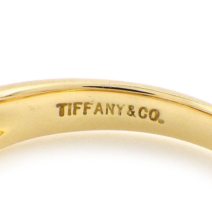  ティファニー Tiffany & Co. リング フレンドシップ ハートモチーフ 6ポイント ダイヤモンド K18YG 10号 【中古】