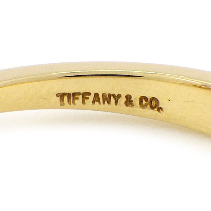 ティファニー Tiffany & Co. リング セブンストーン サイドストーン クラスター エンゲージメント バンド 1ポイント ルビー 6ポイント ダイヤモンド K18YG 10.5号 【中古】