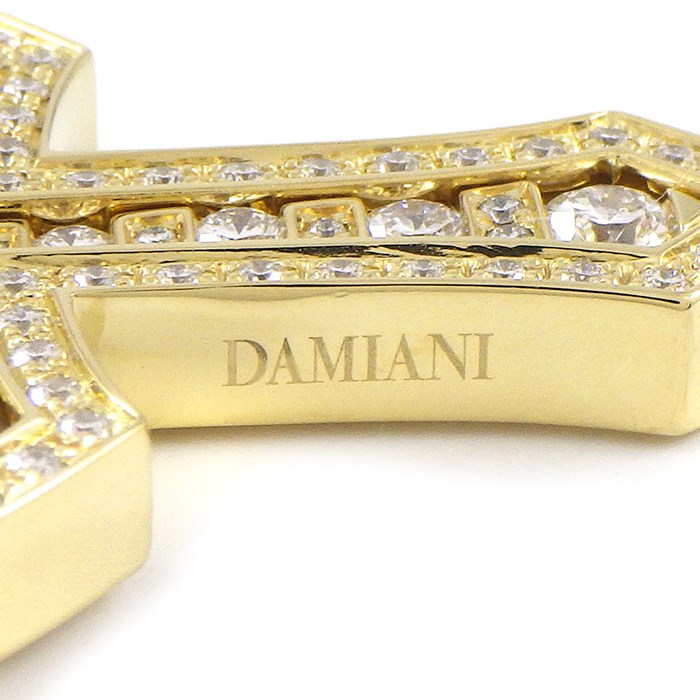ダミアーニ DAMIANI ネックレス ベル エポック クラウン 20089533 クロス 剣 モチーフ パヴェ ダイヤモンド 計1.38ct K18YG / #L 【中古】