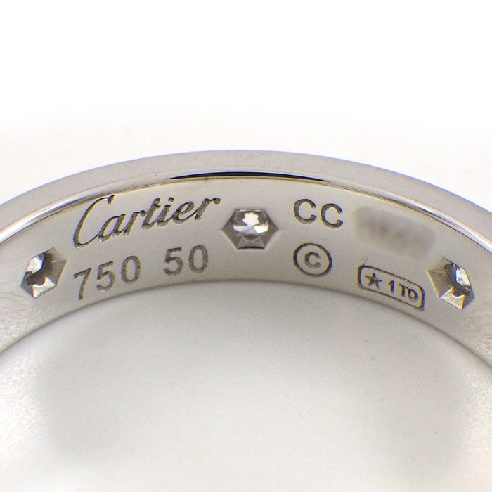 カルティエ Cartier リング ラブ スモールモデル SM B4050649 8ポイント ダイヤモンド 計0.19ct K18WG 10号 / #49 【中古】