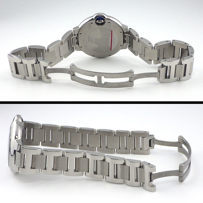カルティエ Cartier 腕時計 バロンブルー WSBB0062 アイスブルー文字盤 ローマンインデックス SS 自動巻き 【箱・保付き】 【中古】