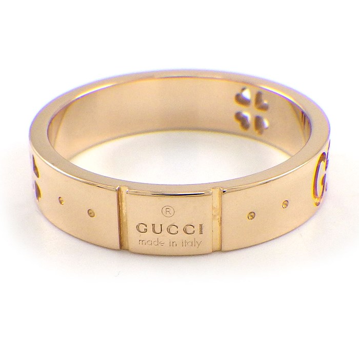 グッチ GUCCI リング アイコン アモール フォーエバー GG ロゴ K18PG 9号 / #9 【中古】