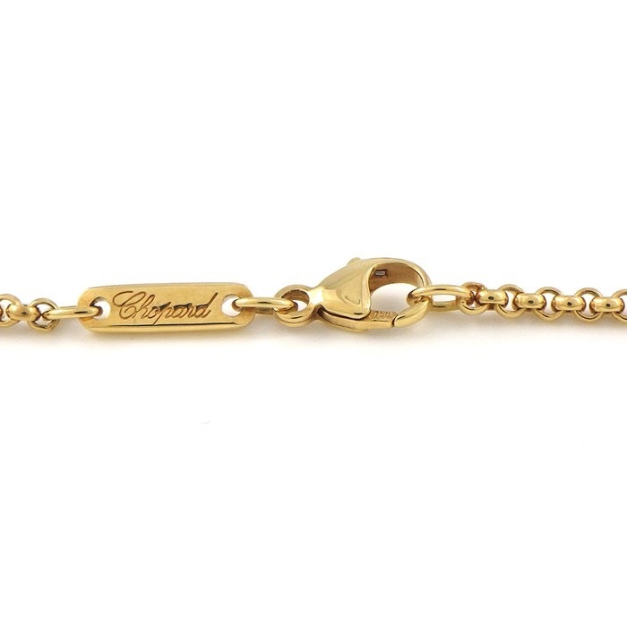 ショパール Chopard ネックレス ハッピーダイヤ エレファント 79/2277-20 ムービング ダイヤモンド K18YG 【中古】
