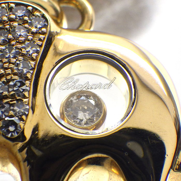 ショパール Chopard ネックレス ハッピーダイヤ エレファント 79/2277-20 ムービング ダイヤモンド K18YG 【中古】