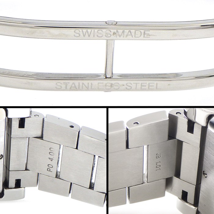 ブルガリ BVLGARI 腕時計 レッタンゴロ RTC49S デイト クロノグラフ スモールセコンド レクタンギュラー メッシュ ブラック文字盤 SS クオーツアナログ 【中古】