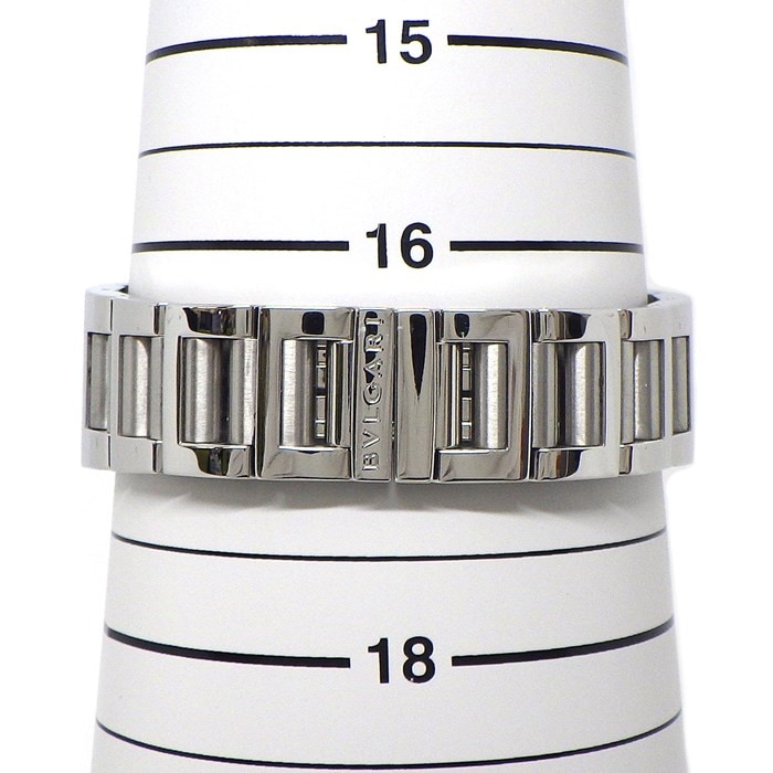 ブルガリ BVLGARI 腕時計 レッタンゴロ RTC49S デイト クロノグラフ スモールセコンド レクタンギュラー メッシュ ブラック文字盤 SS クオーツアナログ 【中古】