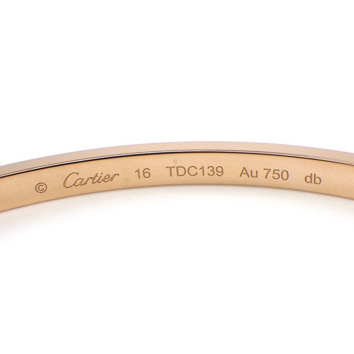 カルティエ Cartier ブレスレット ラブ スモールモデル B6047316 K18PG / #16 【中古】