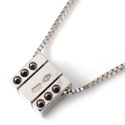 ダミアーニ DAMIANI ネックレス ベルエポック スクエア ベネチアンチェーン 1ポイント ルビー ダイヤモンド K18WG 【中古】