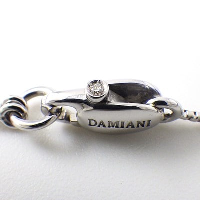 ダミアーニ DAMIANI ネックレス ベルエポック スクエア ベネチアンチェーン 1ポイント ルビー ダイヤモンド K18WG 【中古】