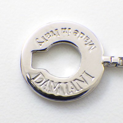 ダミアーニ DAMIANI ネックレス ベルエポック スクエア ベネチアンチェーン 1ポイント ルビー ダイヤモンド K18WG 【中古】