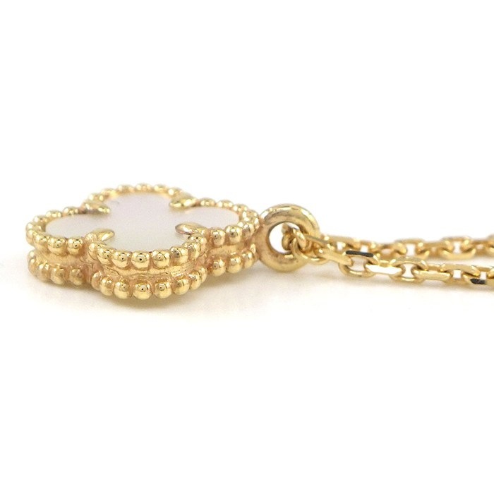 ヴァンクリーフ＆アーペル Van Cleef & Arpels ネックレス スウィートアルハンブラ VCARF69100 ホワイト シェル K18YG 【中古】