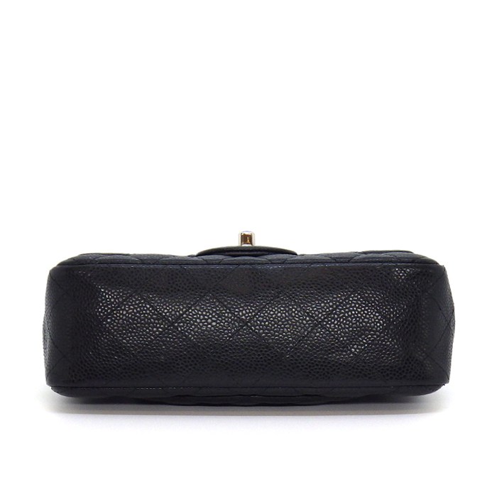 シャネル CHANEL ショルダーバッグ マトラッセ20 ミニ クラシック ハンドバッグ A69900 2018年 ブラック キャビアスキン 【中古】