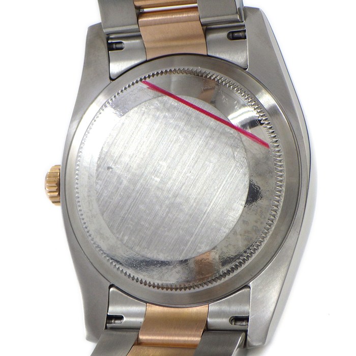 ロレックス Rolex 腕時計 デイトジャスト 116231 V番 2009年製 ルーレット刻印 ブラック文字盤 ローマンインデックス エバーローズゴールド SS 自動巻き 【中古】