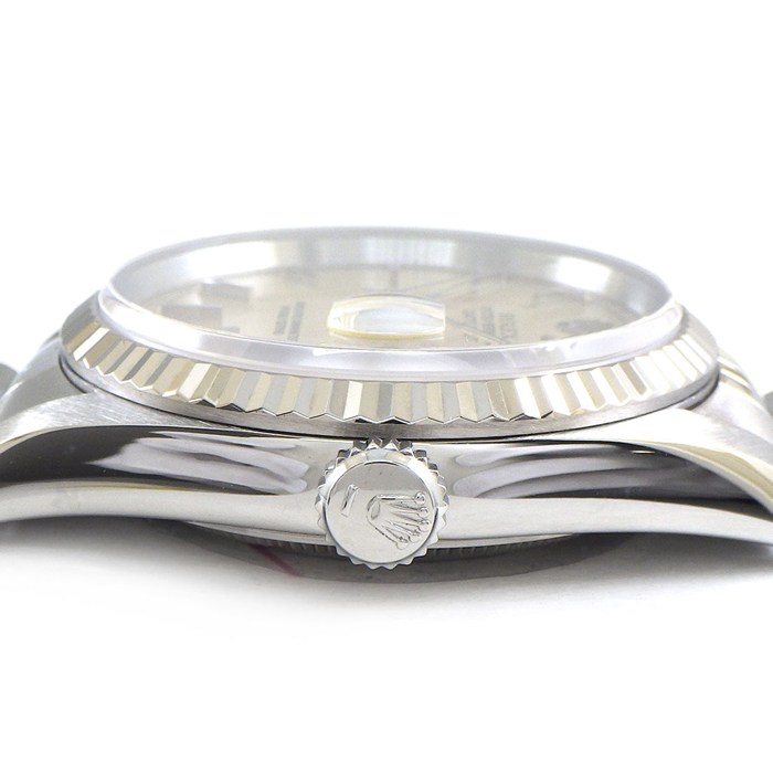 ロレックス Rolex 腕時計 デイトジャスト 16234 T番 1996年製 サンレイ シルバー文字盤 K18WG SS 自動巻き 【箱・保付き】 【中古】