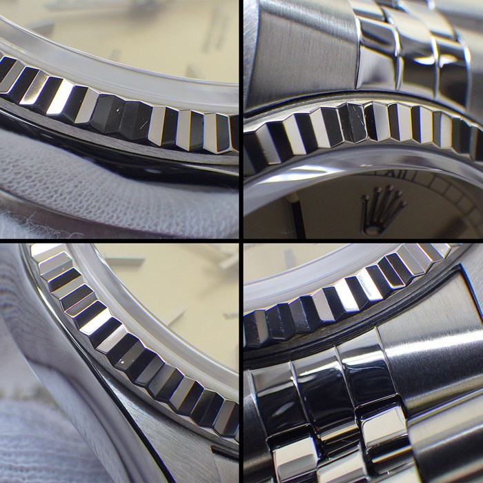 ロレックス Rolex 腕時計 デイトジャスト 16234 T番 1996年製 サンレイ シルバー文字盤 K18WG SS 自動巻き 【箱・保付き】 【中古】