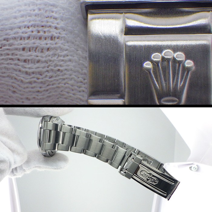 ロレックス Rolex 腕時計 エクスプローラー1 114270 Y番 2002年製 ブラック文字盤 夜光インデックス 夜光針 SS 自動巻き 【箱・保付き】 【中古】