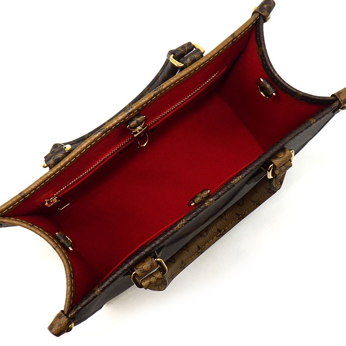 ルイ・ヴィトン Louis Vuitton ハンドバッグ ショルダーバッグ オンザゴー PM M46373 ブラウン モノグラム キャンバス (PVCコーティング) 【中古】