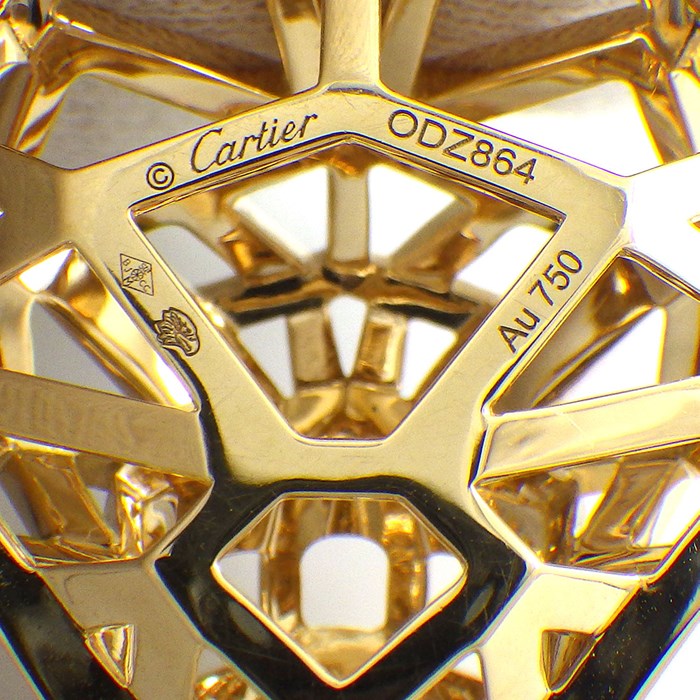 カルティエ Cartier ネックレス パンテール ドゥ カルティエ N7424210 パンサー フェイス モチーフ 1ポイント オニキス 2ポイント ツァボライト グリーン ガーネット K18YG 【箱・保付き】 【中古】