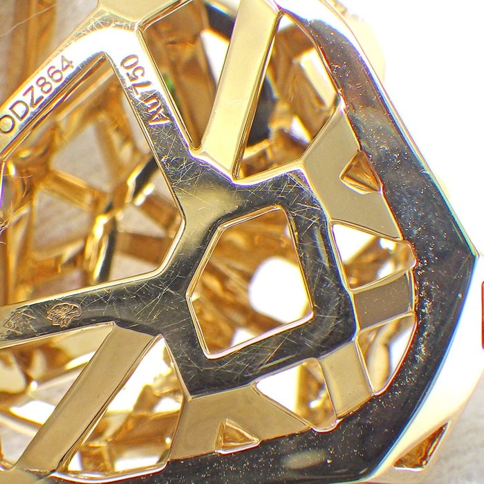 カルティエ Cartier ネックレス パンテール ドゥ カルティエ N7424210 パンサー フェイス モチーフ 1ポイント オニキス 2ポイント ツァボライト グリーン ガーネット K18YG 【箱・保付き】 【中古】