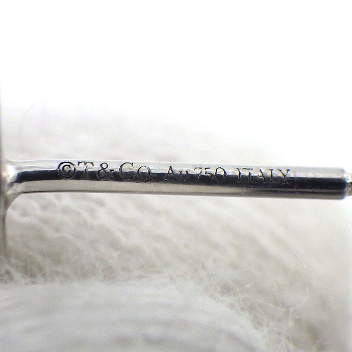 ティファニー Tiffany & Co. ピアス Tスマイル ミニ K18WG 【中古】