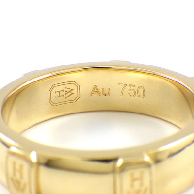 ハリーウィンストン HARRY WINSTON リング HW ロゴ WBDYRDBZHWL 1ポイント ダイヤモンド 0.01ct K18YG 8.5号 / #8 【中古】