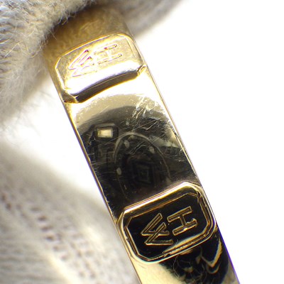 ハリーウィンストン HARRY WINSTON リング HW ロゴ WBDYRDBZHWL 1ポイント ダイヤモンド 0.01ct K18YG 8.5号 / #8 【中古】