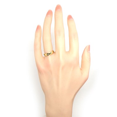 ハリーウィンストン HARRY WINSTON リング HW ロゴ WBDYRDBZHWL 1ポイント ダイヤモンド 0.01ct K18YG 8.5号 / #8 【中古】