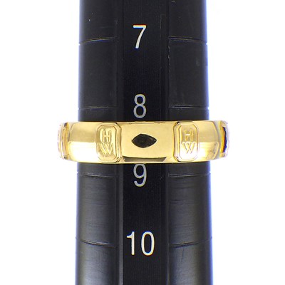 ハリーウィンストン HARRY WINSTON リング HW ロゴ WBDYRDBZHWL 1ポイント ダイヤモンド 0.01ct K18YG 8.5号 / #8 【中古】