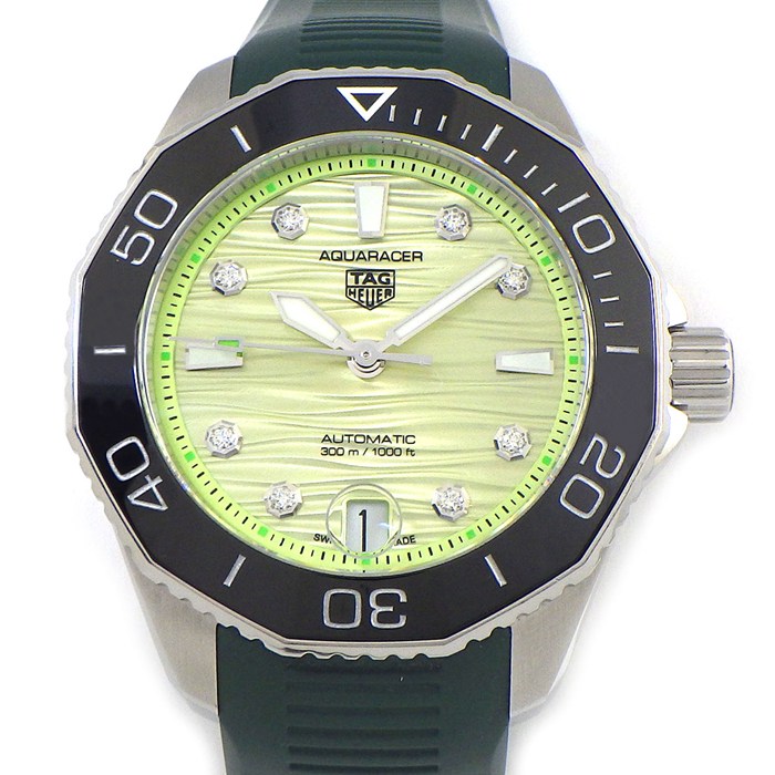 タグ・ホイヤー TAG Heuer 腕時計 アクアレーサー プロフェッショナル300 大坂なおみ WBP231E.EB0247 世界250本限定 8ポイント ダイヤインデックス グリーン文字盤 セラミック ラバーベルト SS 自動巻き 【中古】