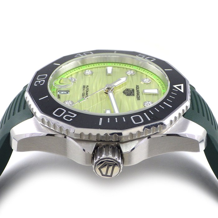 タグ・ホイヤー TAG Heuer 腕時計 アクアレーサー プロフェッショナル300 大坂なおみ WBP231E.EB0247 世界250本限定 8ポイント ダイヤインデックス グリーン文字盤 セラミック ラバーベルト SS 自動巻き 【中古】