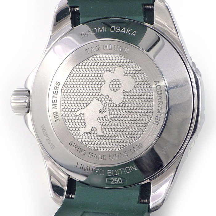 タグ・ホイヤー TAG Heuer 腕時計 アクアレーサー プロフェッショナル300 大坂なおみ WBP231E.EB0247 世界250本限定 8ポイント ダイヤインデックス グリーン文字盤 セラミック ラバーベルト SS 自動巻き 【中古】