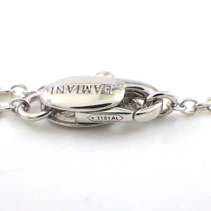 ダミアーニ DAMIANI ネックレス ベル エポック 22089534 クラウン ダブルクロス パヴェ ダイヤモンド 1.38ct K18WG 【箱・保付き】 【中古】