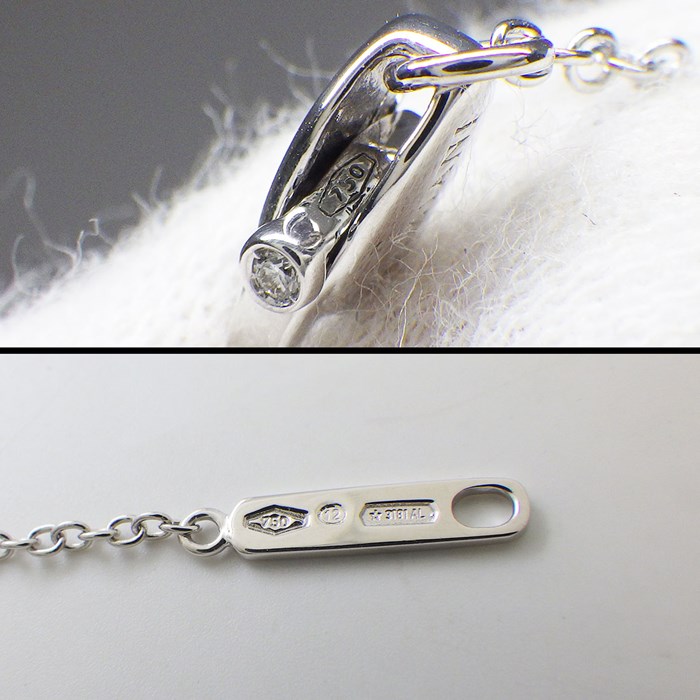 ダミアーニ DAMIANI ネックレス ベル エポック 22089534 クラウン ダブルクロス パヴェ ダイヤモンド 1.38ct K18WG 【箱・保付き】 【中古】