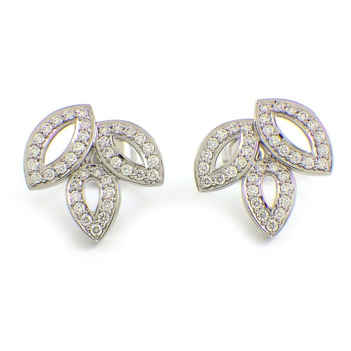 ハリーウィンストン HARRY WINSTON ピアス リリー クラスター ミニ EADPPO1MLC パヴェ 74ポイント ダイヤモンド 計0.37ct PT950 【中古】