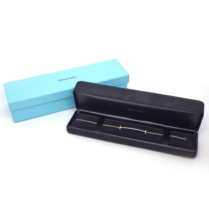 ティファニー Tiffany & Co. ブレスレット Tスマイル スモール 60150751 ダイヤモンド 計0.12ct K18YG 【中古】