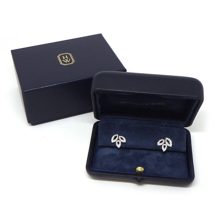 ハリーウィンストン HARRY WINSTON ピアス リリー クラスター ミニ EADPPO1MLC パヴェ 74ポイント ダイヤモンド 計0.37ct PT950 【中古】