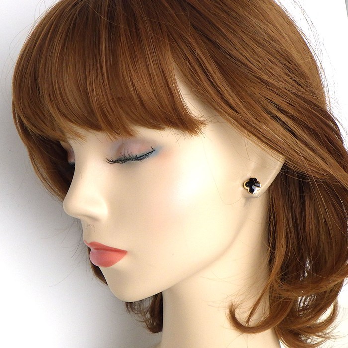 ヴァンクリーフ&アーペル Van Cleef & Arpels ピアス ピュアアルハンブラ VCARB14000 オニキス K18YG 【中古】