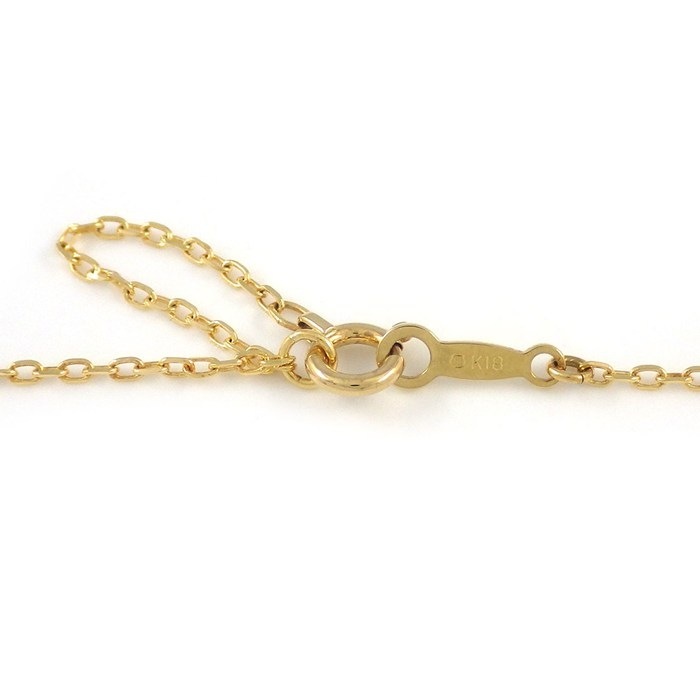 ミキモト MIKIMOTO ネックレス イニシャル S リーフ パール 3mm珠 K18YG 【中古】
