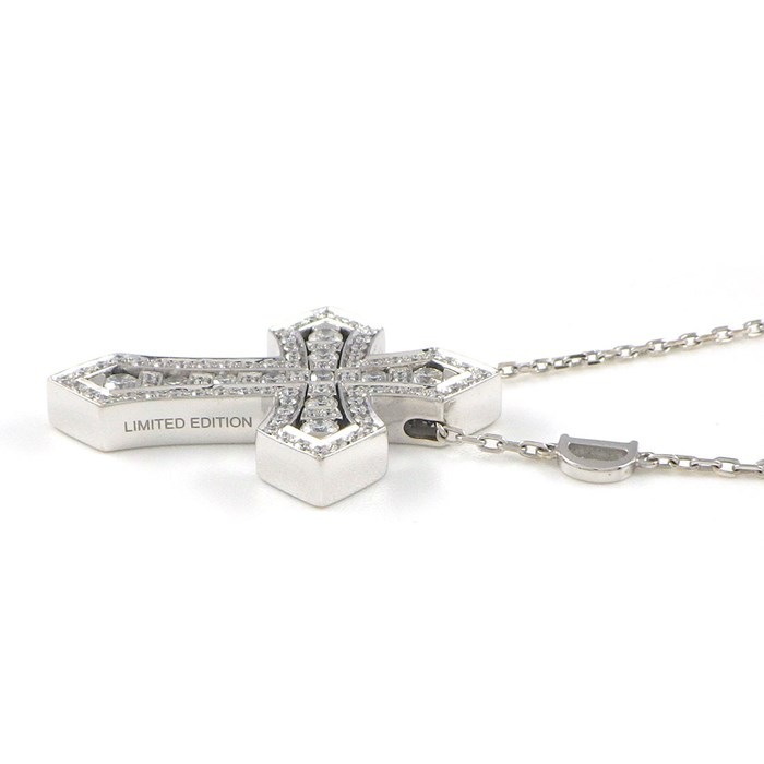 ダミアーニ DAMIANI ネックレス ベル エポック クラウンM 20086733 YOSHIDA 100周年記念モデル クロス パヴェ ダイヤモンド K18WG 【箱・保付き】 【中古】