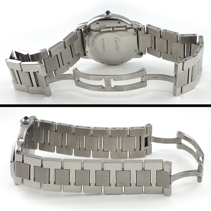 カルティエ Cartier 腕時計 ロンドソロ WSRN0012 シルバー文字盤 ローマンインデックス SS 自動巻き 【中古】