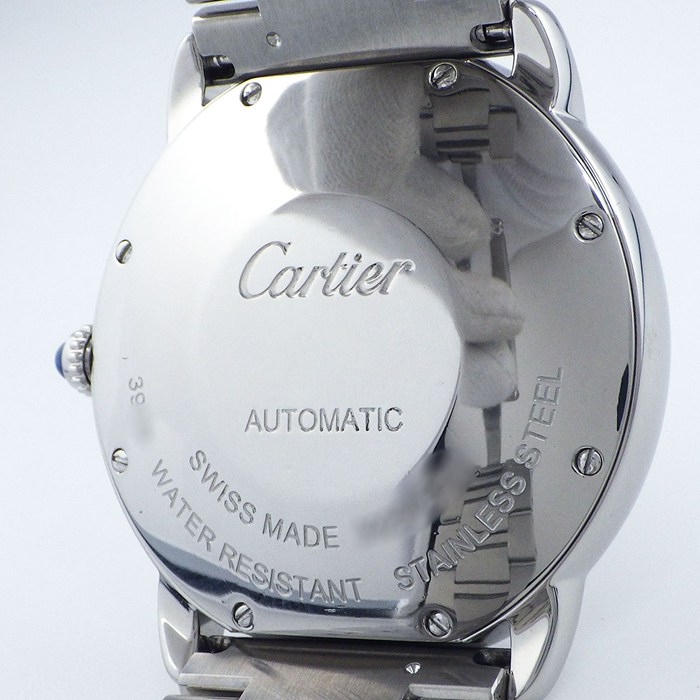 カルティエ Cartier 腕時計 ロンドソロ WSRN0012 シルバー文字盤 ローマンインデックス SS 自動巻き 【中古】