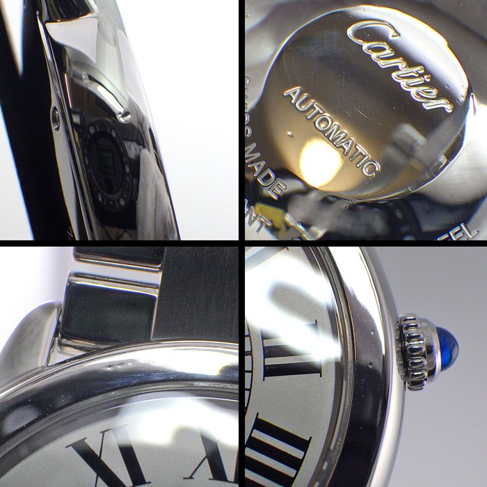 カルティエ Cartier 腕時計 ロンドソロ WSRN0012 シルバー文字盤 ローマンインデックス SS 自動巻き 【中古】
