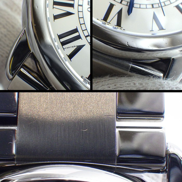 カルティエ Cartier 腕時計 ロンドソロ WSRN0012 シルバー文字盤 ローマンインデックス SS 自動巻き 【中古】