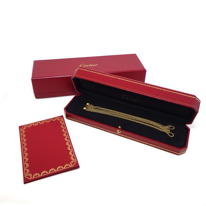 カルティエ Cartier ブレスレット パリ ヌーベルバーグ ボールチェーン 6連 K18YG 【箱・保付き】 【中古】