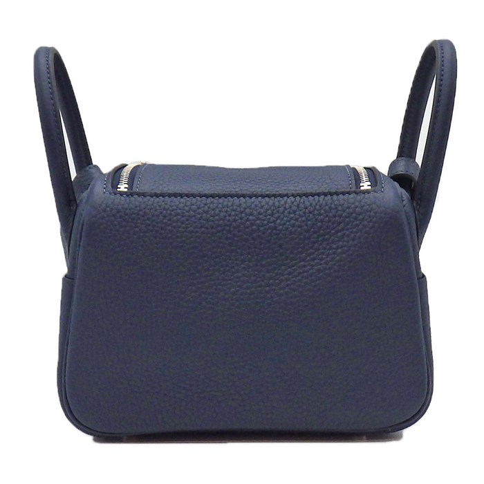 エルメス HERMES ショルダーバッグ リンディ ミニ W刻印 2024年 ブルードプリュス トリヨンクレマンス シルバー金具 【中古】