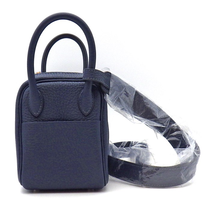エルメス HERMES ショルダーバッグ リンディ ミニ W刻印 2024年 ブルードプリュス トリヨンクレマンス シルバー金具 【中古】