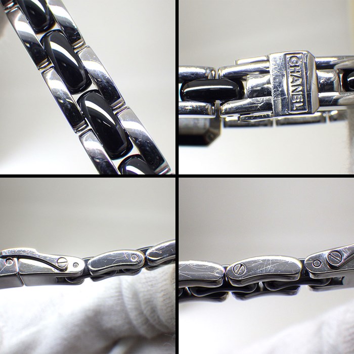 シャネル CHANEL 腕時計 プルミエール H2163 オクタゴナル ブラック文字盤 ダイヤモンドベゼル SS ブラック セラミック クオーツアナログ 【箱・保付き】 【中古】